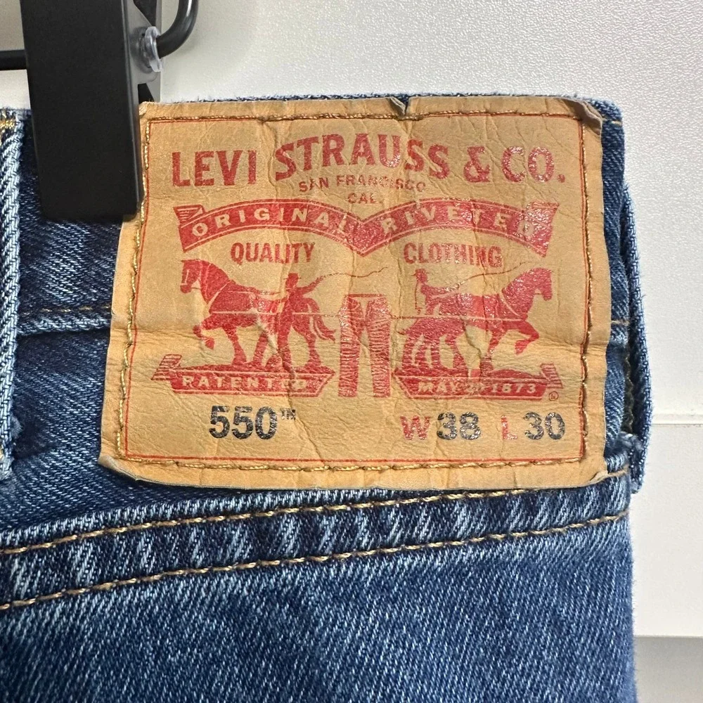 Levi's 550 Relaxed Fit Jeans‎ Mens 38x30 Blue Medium Wash Tapered Leg Denim Dad